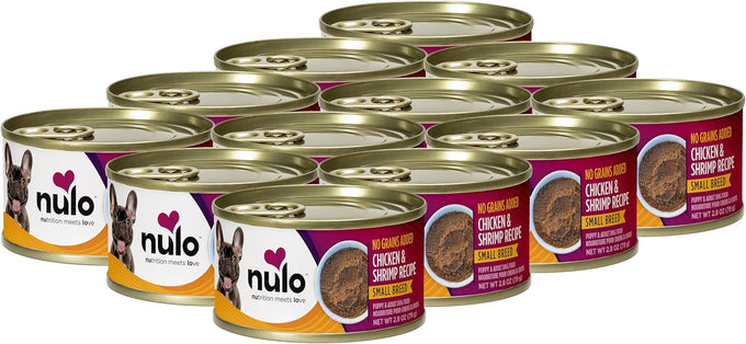 Nulo Grain-Free Small Breed Wet Canned Puppy & Dog Food, Chicken and Shrimp
