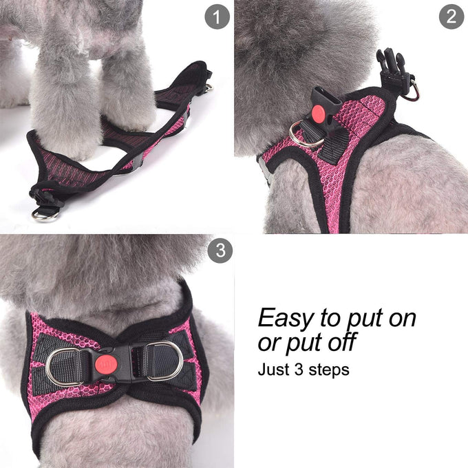 Matilor dog step-in breathable mesh vest harness for small medium dogs