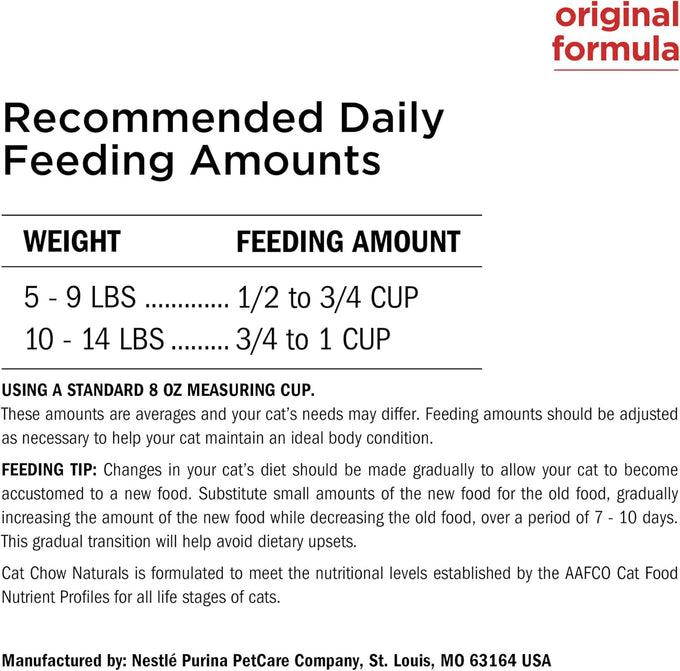 purina naturals original cat food 13 lb dry cat food for indoor cats with natural ingredients