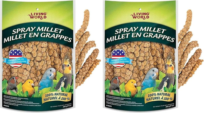 Living World Millet Spray for Birds 3.5 Oz - Premium Treat for Pet Birds and Small Birds