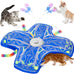 Qraxond Rechargeable Touch Activated Hide and Seek Kitten Toy for Indoor Cats, Blue