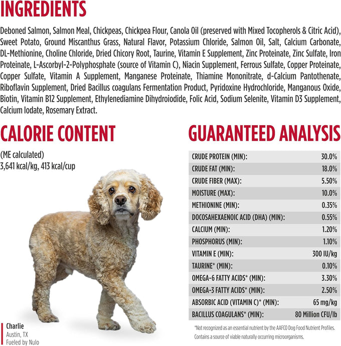 Nulo FreeStyle Limited Ingredient Dry Dog Food - High Protein Salmon Recipe for Puppies & Adults