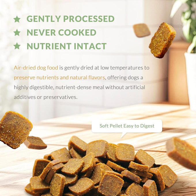 Herz Air-Dried Chicken Breast Dog Food 2 lb, Single Pure-Meat, Grain Free, All Natural High Protein