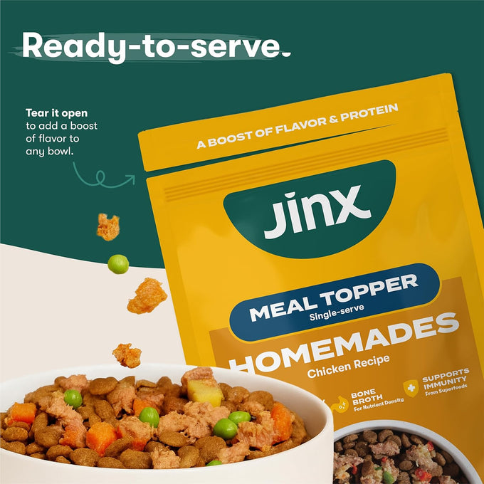 Jinx Chicken Dog Wet Food, Meal or Topper, Real Chicken, Bone Broth
