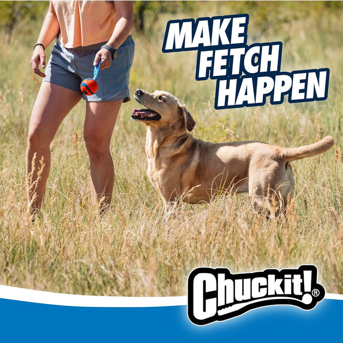Chunky Chuckit! Ultra Tug Dog Toy, Medium, 20-60 pound dog fetch and tug toy with 2.5 inch ball