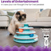 Catstages Chase Meowtain 4-Tier Interactive Cat Track Toy with 4 Spinning Balls, Non-Slip Base, Blue