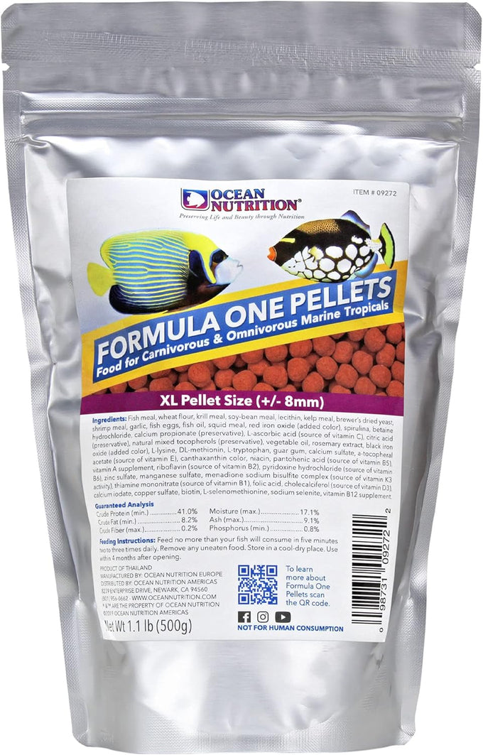 Ocean Nutrition Formula One Pellets, 3.5-Ounces (100 Grams) Jar, Small Pellet Size, Tropical Fish Food