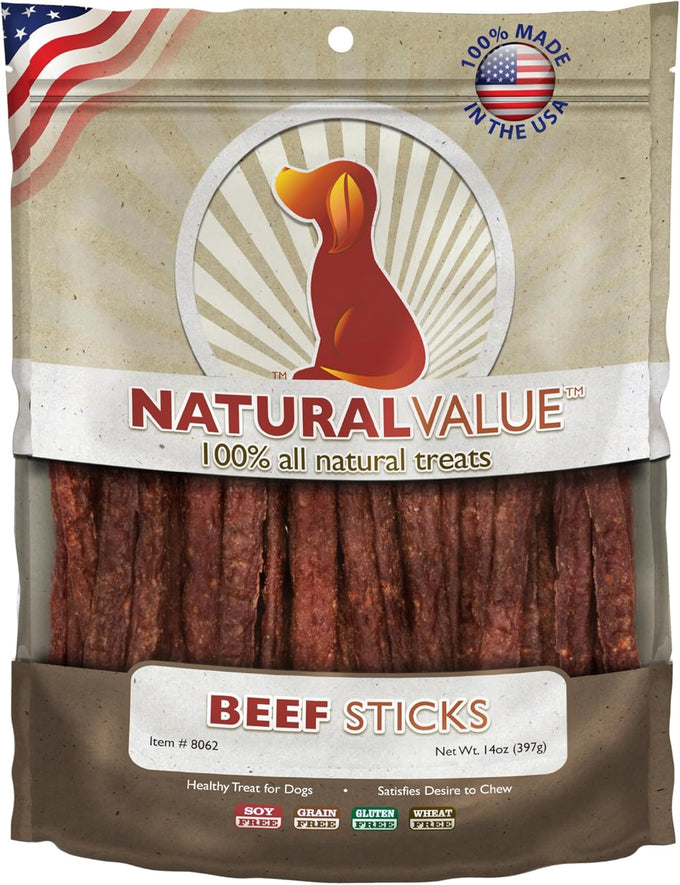 Loving Pets Natural Value Duck Sausages - Soft Jerky Dog Treats for Large & Small Breeds - Healthy Gluten, Wheat, Soy & Grain Free Pet Treats