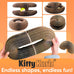 Kitty Kurlz 3-in-1 Cat Toy & Scratcher, Collapsible Ball Track with Bell, Reversible Cardboard Lounge for Indoor Cats