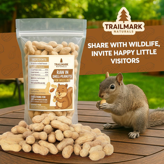Raw Peanuts in Shell, 2 Pack, 5 Lb Bags, Grown in USA, Squirrel Food, Wild Bird Seed