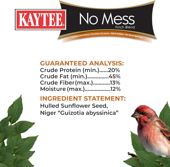 Kaytee no mess finch seed and nyjer blend, 8 pounds, attracts goldfinches and chickadees