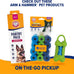 Arm & Hammer Dog Pooper Scooper Swivel Bin & Rake, Black, 32-inch Adjustable Handle, Heavy Duty Scented Waste Bags Included