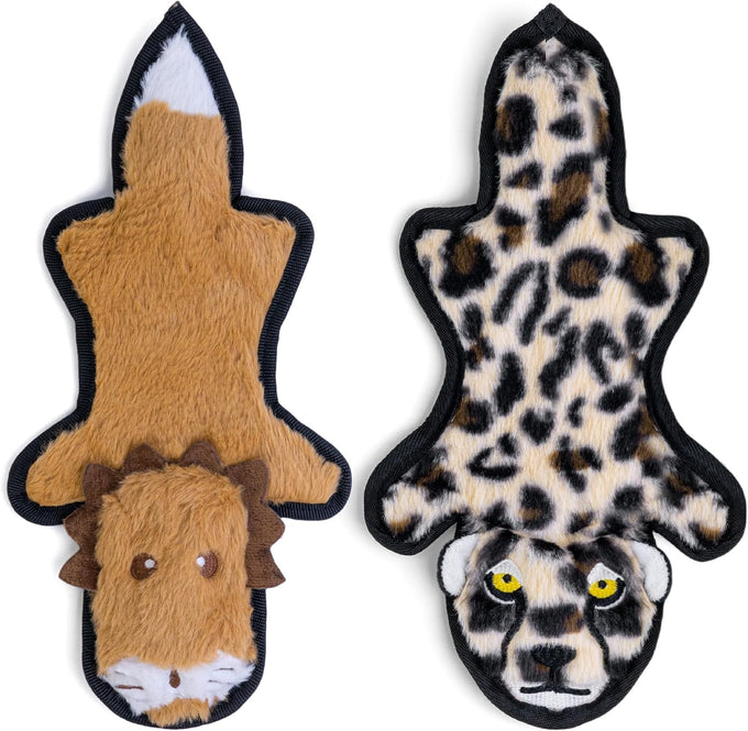 sharlovy no stuffing crinkle squeaky dog toys for aggressive chewers durable plush for small medium large breed