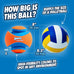 chuckit kick fetch ball dog toy large size 8-inch diameter floats in water durable rubber and foam
