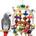 Natural Corncob Wooden Mango Solids Chew Toys for Small & Medium Parrots African Greys Cockatiels Lovebirds Bird Cage Accessories