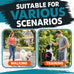 Retractable dog leash for 2 dogs with 360° swivel hook, one-button lock and ergonomic handle