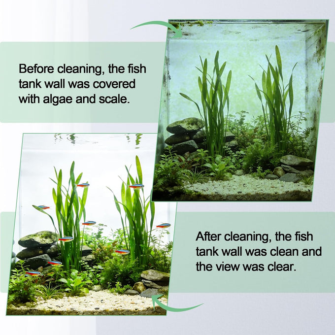 hygger magnetic aquarium fish tank glass cleaner for 0-0.25 inch thick glass aquariums tank