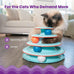 Catstages Chase Meowtain 4-Tier Interactive Cat Track Toy with 4 Spinning Balls, Non-Slip Base, Blue