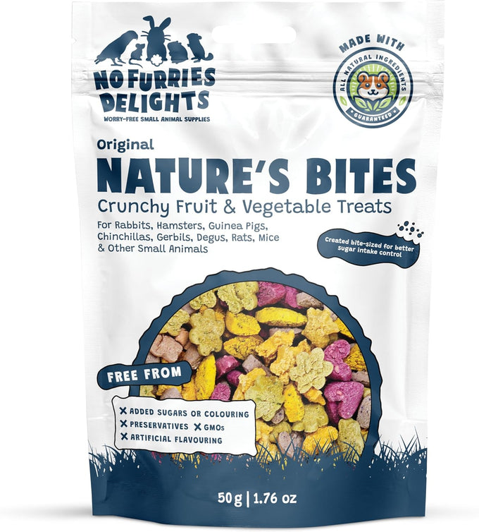 Treats 100% All Natural Mini Bites for Small Animals Variety Pack 50g 7 Delicious Flavors