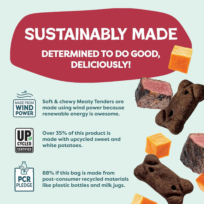 Shameless Pets Soft & Chewy Beef Tenders - Grain-Free Dog Treats for Small, Medium, & Large Dogs, 8oz