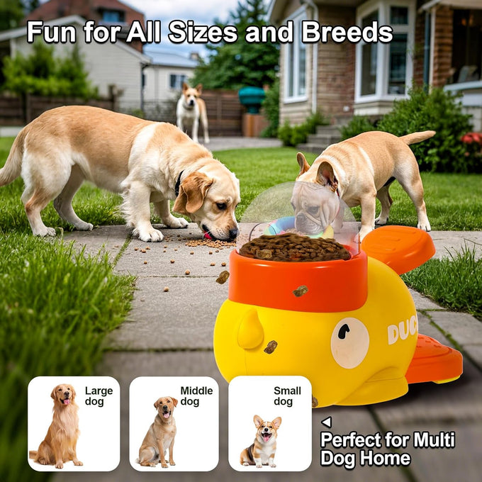 Duck-Shaped Interactive Dog Toy - Food Puzzle Slow Feeder for Small Medium Dogs and Cats
