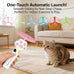 Cat Fetch Toy Launcher with Rechargeable Discs, Flying Disc Launcher for Kitten, Dog, Indoor, Outdoor Play
