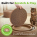 Catify Pet Supplies Cat Scratcher Replacement Pads, 5 Pack, Round, 10 x 10, Heavy Duty, Durable Cardboard