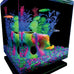 GloFish aquarium gravel, 5 pounds, pink, green and blue mix, for GloFish tanks