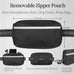 iYoShop hands-free dog leash with zipper pouch for walking jogging and running dogs (Large, 25-120 lbs, Black)