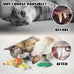 Pawsible 5-Pack Organic Catnip-Filled Cactus Cat Toys for Indoor Cats, Anxiety Relief, Teething & Chew Toys