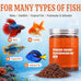 High-Protein Freeze-Dried Bloodworms Fish Food for Goldfish, Betta, Cichlids, Guppies, Tropical & Saltwater Aquarium (30Z)