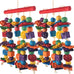 dbness bird toys, natural wooden blocks, parakeet chewing toy for small to medium macaw cockatoos budgie lovebird cockatiel conures 13.4x5.9 inches adjustable