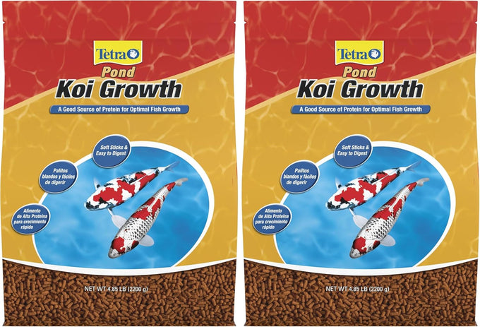 TetraPond Koi Growth Soft Sticks Pond Fish Food 4.85 Pounds High-Protein Diet