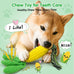 tooptate dog chew toys - squeaky corn dog toys for medium and large dogs - soft durable teething toys