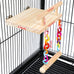 frgkbtm bird perch cage toy wooden platform play gym for parrots, green cheeks, lovebirds, chinchillas, hamsters, budgies