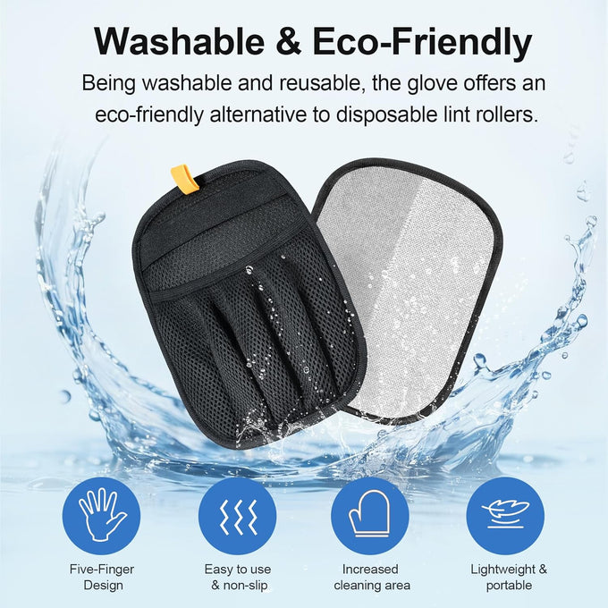 Pet Hair Removal Glove for Cats & Dogs, Upgraded Five-Finger Electrostatic Pet Hair Remover Tool for Laundry and Car Seat