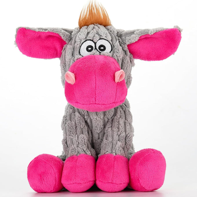 loncoldy plush chew toys for large dogs, crinkle stuffed animal squeaky interactive toys for small medium large dogs