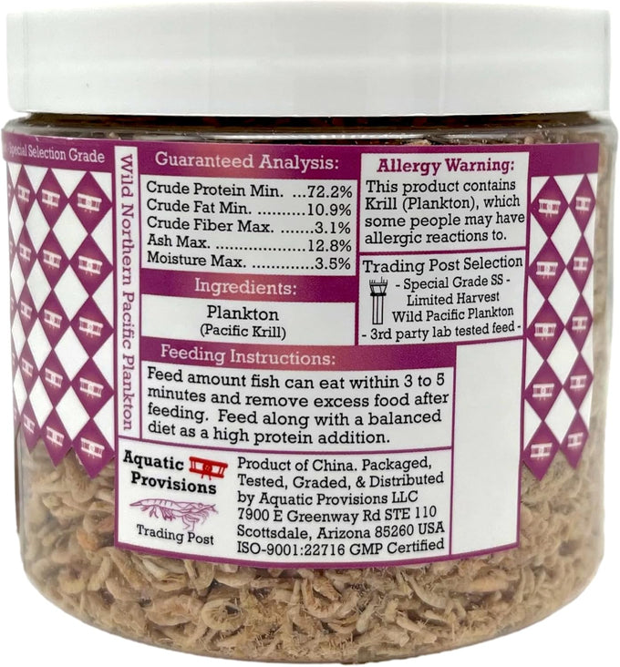 Aquatic Provisions Northern Pacific Plankton 1.25 oz High Protein Freeze Dried Fish Food For Aquariums