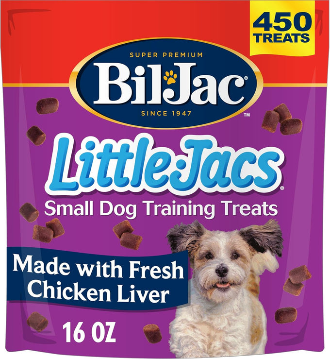 Bil-Jac Little-Jacs Soft Chicken Liver Training Treats for Small Dogs, 16 oz, Made in USA