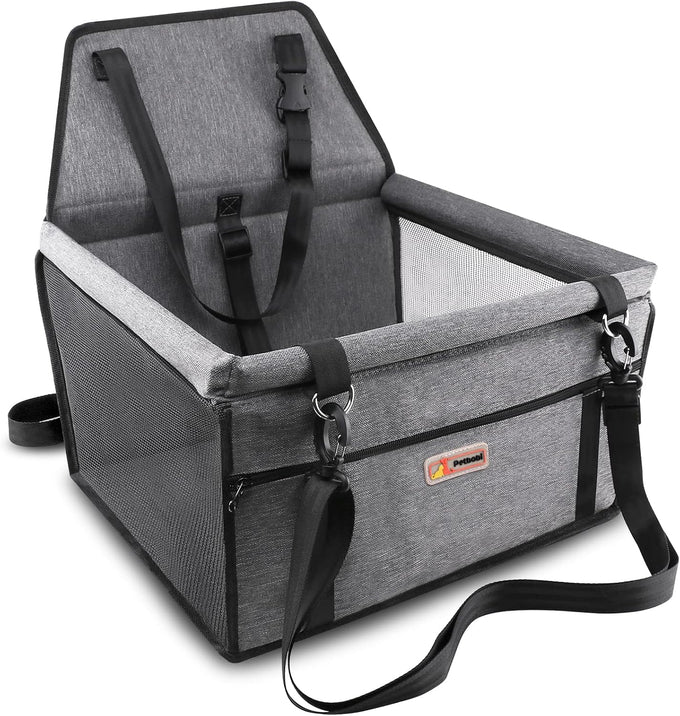 petbobi pet car booster seat for small dogs portable breathable bag with seat belt safety stable travel
