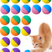 pet show 20 pcs cat crinkle toy ball 2.5inch mylar cat pounce chase toys colorful paper