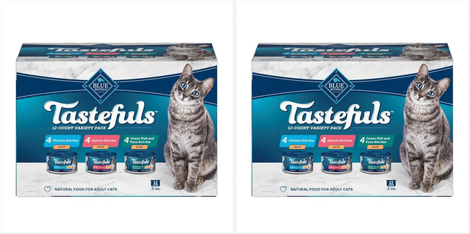 Blue Buffalo Tastefuls Flaked Wet Cat Food with Natural Tuna Entrée in Gravy, 24-5.5oz Cans