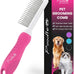 stainless steel poodle detangling pet comb with long and short teeth for dogs and cats grooming