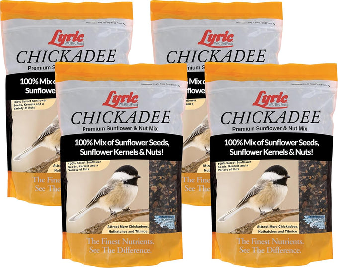 Lyric Chickadee Wild Bird Seed - 20 lb Bag - Sunflower & Nut Premium Wild Bird Seed for Chickadees and Outside Feeders
