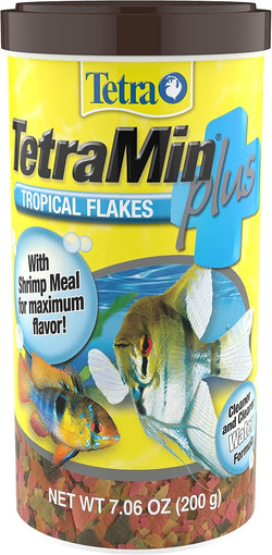 TetraMin Plus Tropical Flakes, 7.06 Ounce, Cleaner Water Formula for All Tropical Fish