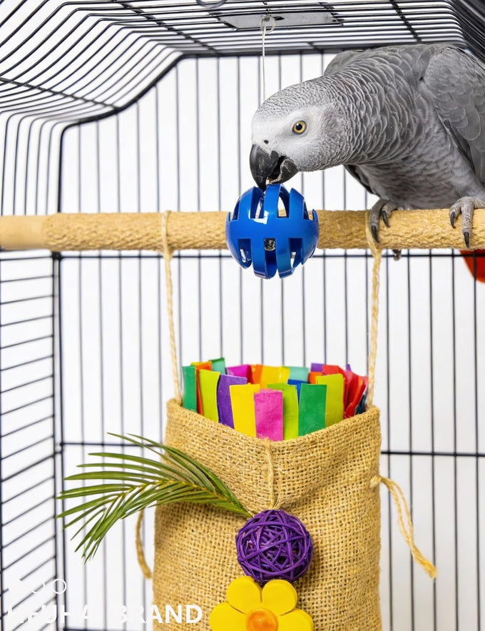 10-pack bird toys for conures, budgies, parakeets & small birds (1.5'' - 5.5'')