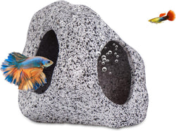 ameliade medium aquarium decorations ceramic cave fish tank accessories rock decor for small fish