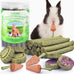 KATUMO 24PCS natural rabbit chew treats, timothy hay sticks, carrot sticks, healthy bunny toys, small animal chews