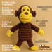 Jalousie plush toys for medium large dogs, 5 pack corduroy squeak toy
