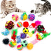 pet show 20 pcs cat crinkle toy ball 2.5inch mylar cat pounce chase toys colorful paper